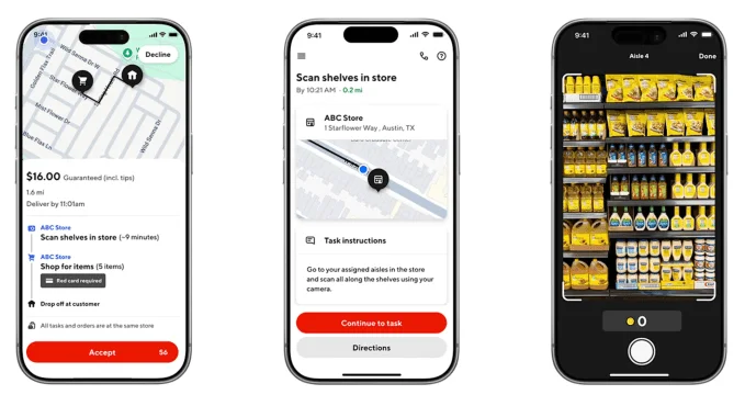 DoorDash launches a new ‘Tasks’ app that pays couriers to submit videos to train AI
