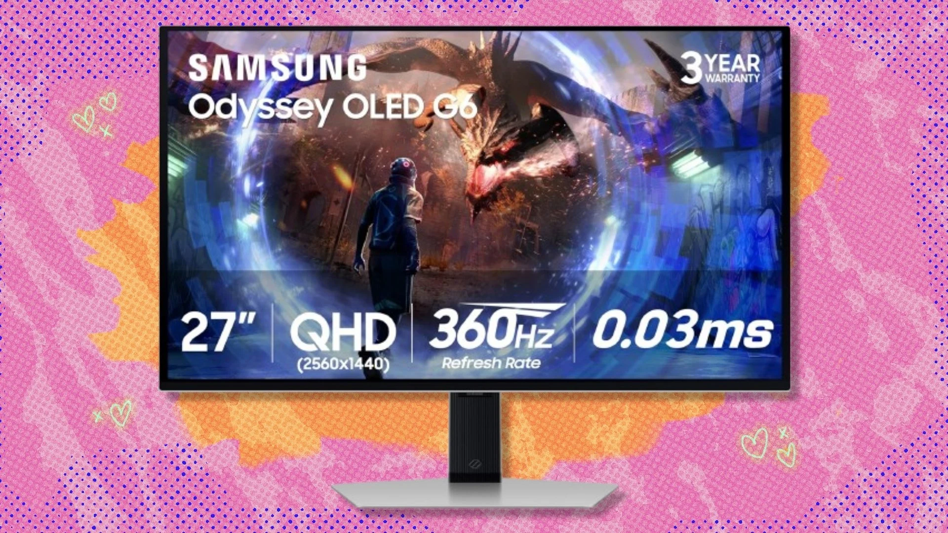 The Samsung 27-inch Odyssey OLED G6 series gaming monitor is over $200 off at Amazon — save 24%